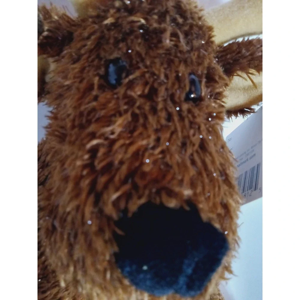 Hallmark Cards Plush Comet Reindeer Brown Sparkly Jingle Bell 9